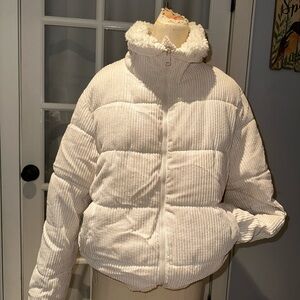 Women's Cream Puffer Jacket